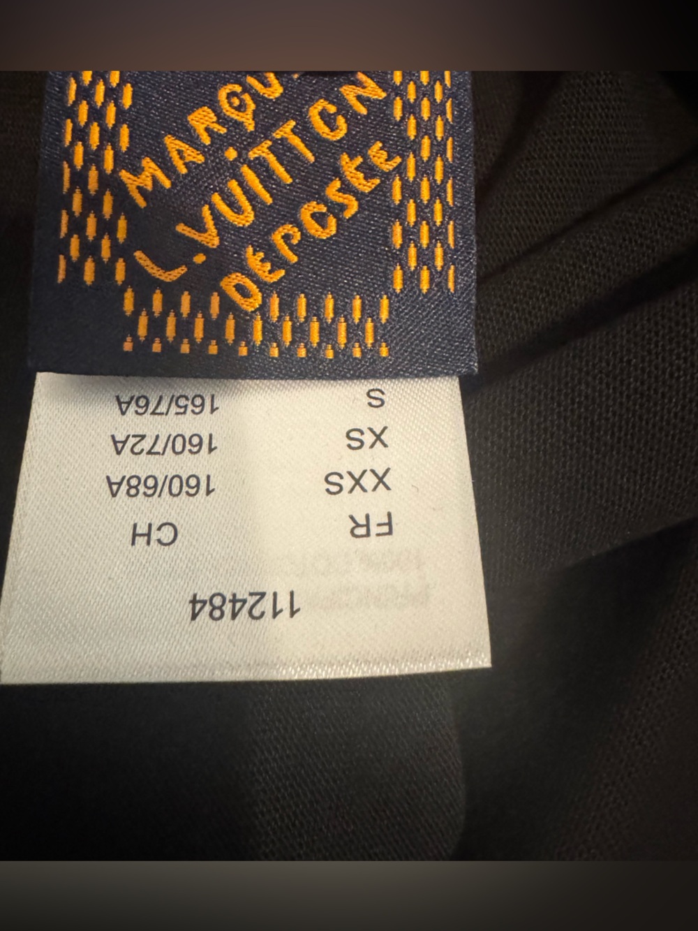 Louis Vuitton Black Short Sleeve Tee with White Monogram Motifs - Picture 6 of 6
